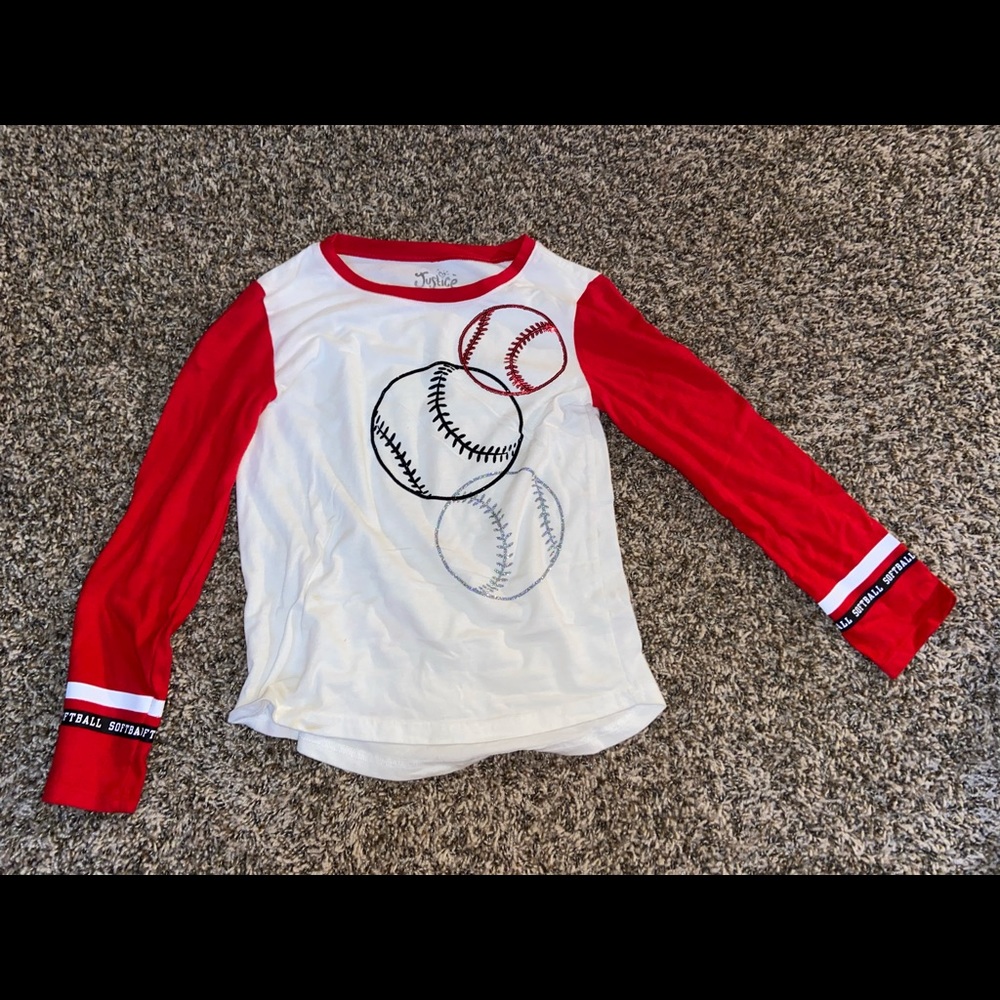 Justice softball shirt